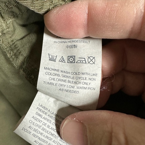 J. Crew Cropped Fatigue Jacket Olive Green Medium Peplum Casual No Belt - Picture 12 of 14